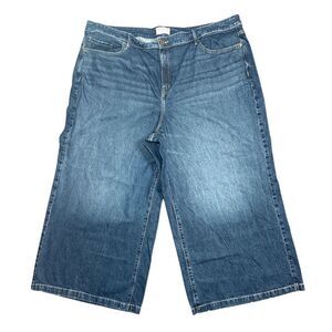 Lane Bryant Flex Magic WaistBand High-Rise Ultra Wide Leg Jeans Sz: 28